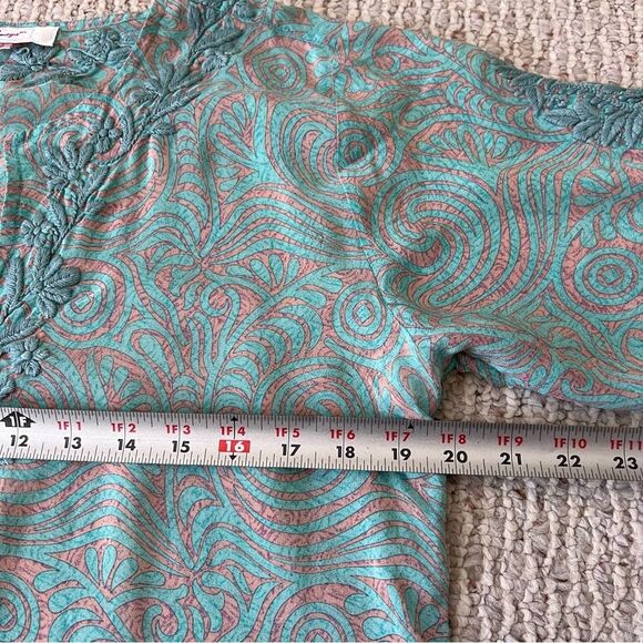 Amaya 100% Silk Embroidered Blouse Tunic - Picture 8 of 11